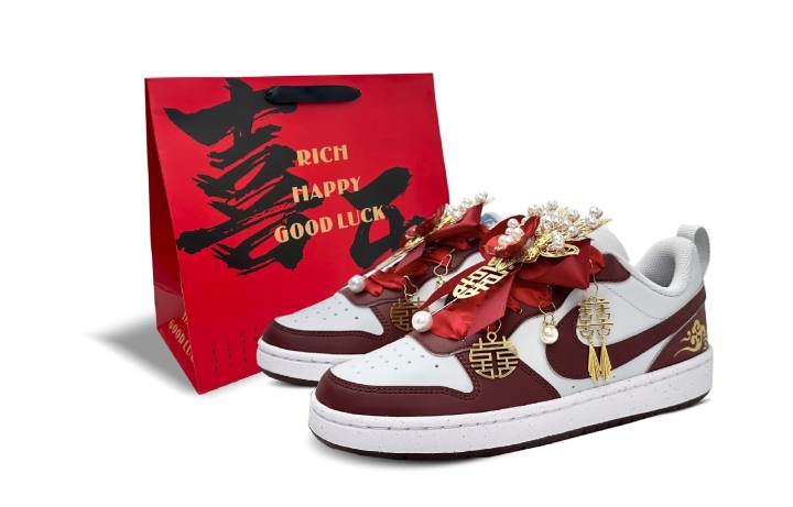 Nike Nike Court Borough Low top Skateboard Shoes Women's Red