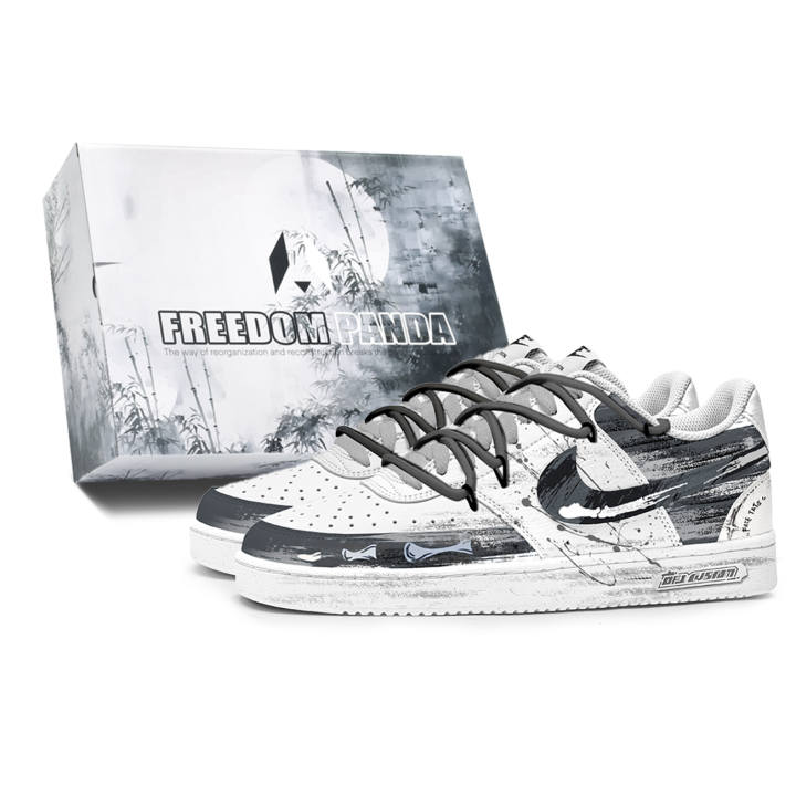 Nike Nike Court Vision 1 Free Panda, Box, Remains Waterproof Cushioning Waterproof Cushioning Low top Skateboard Shoes Men's