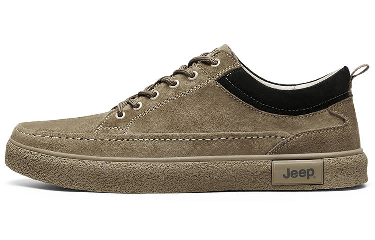 Jeep Breathable Lightweight Breathable And Lightweight Low top Skateboard Shoes Men's Khaki