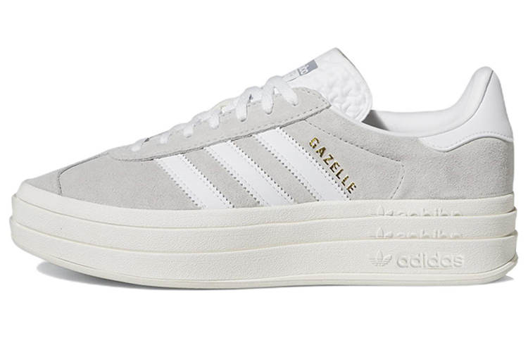 Adidas Originals GAZELLE BOLD Abrasion Resistant Low top Skateboard Shoes Women's Gray White
