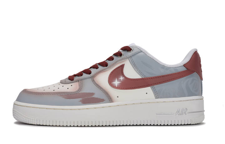 Nike Nike Air Force 1 Magic Brush Blooms, Star Wish Land Slip Resistant Abrasion Resistant Low top Skateboard Shoes Unisex