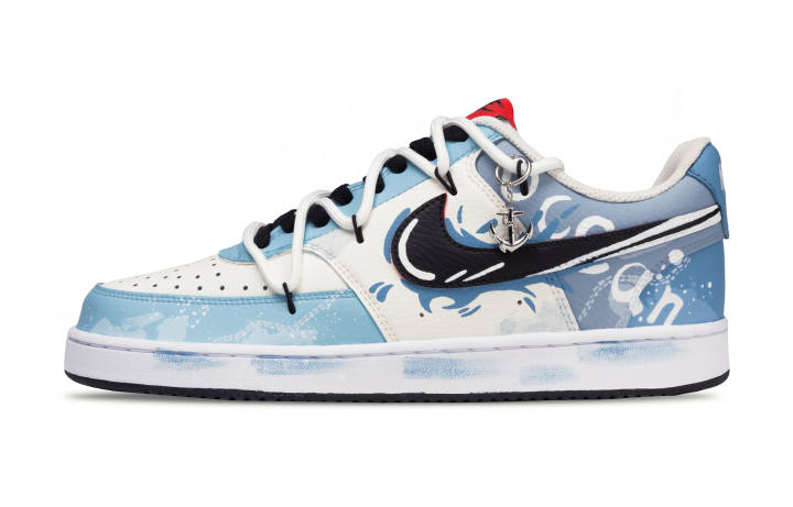 Nike Nike Court Vision 1 Navigator Sailor Hand Drawn Graffiti Wear resistant And Lightweight Low top Skateboard Shoes Men's