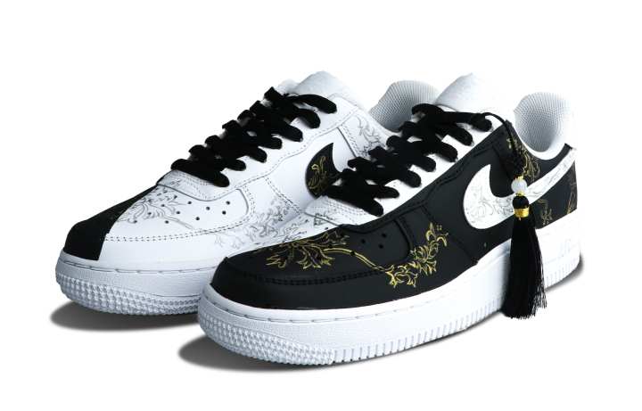 Nike Nike Air Force 1 Slip Resistant Cushioning Low top Skateboard Shoes Women's Black White