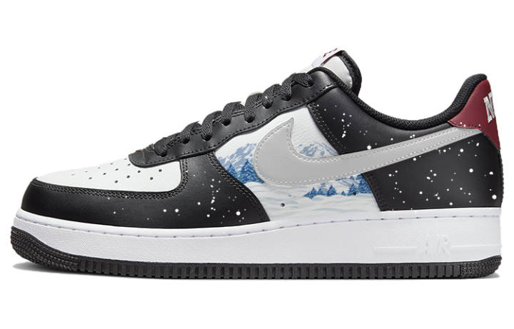 Nike Nike Air Force 1 White Base, Iceberg Mori Style Slip Resistant Abrasion Resistant Low top Skateboard Shoes Women's