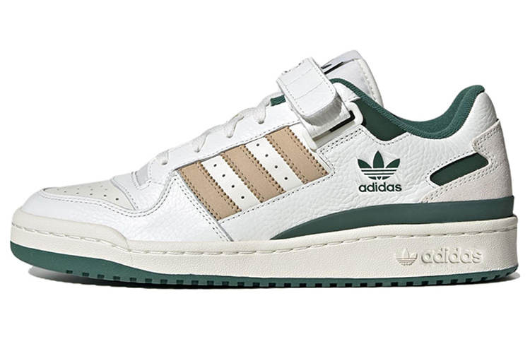 Adidas Originals FORUM Abrasion Resistant Lightweight Low top Skateboard Shoes Unisex White Green Brown