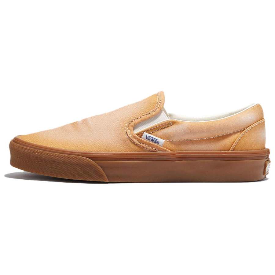 Vans Slip on Abrasion Resistant Abrasion Resistant Low top Skateboard Shoes Unisex Dark Yellow