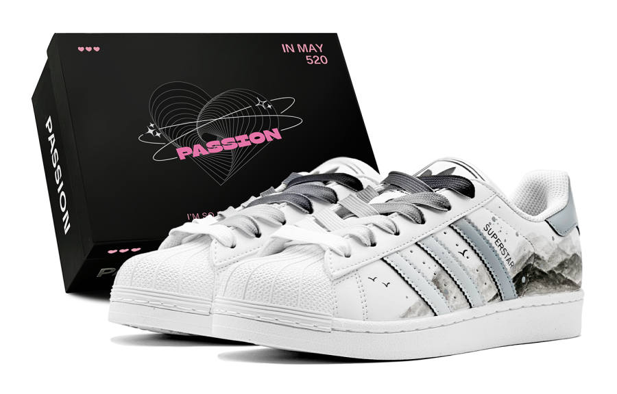 Adidas Originals Superstar 2 Low top Skateboard Shoes Unisex Gray White