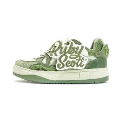 Ruby Scott The Wizard Of Oz 'All Of Green' Low top Skateboard Shoes Unisex Moss Green