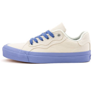 WANSWER Fabric Slip Resistant Cushioning With Impact Resistance Low top Skateboard Shoes Unisex Blue Glaze White