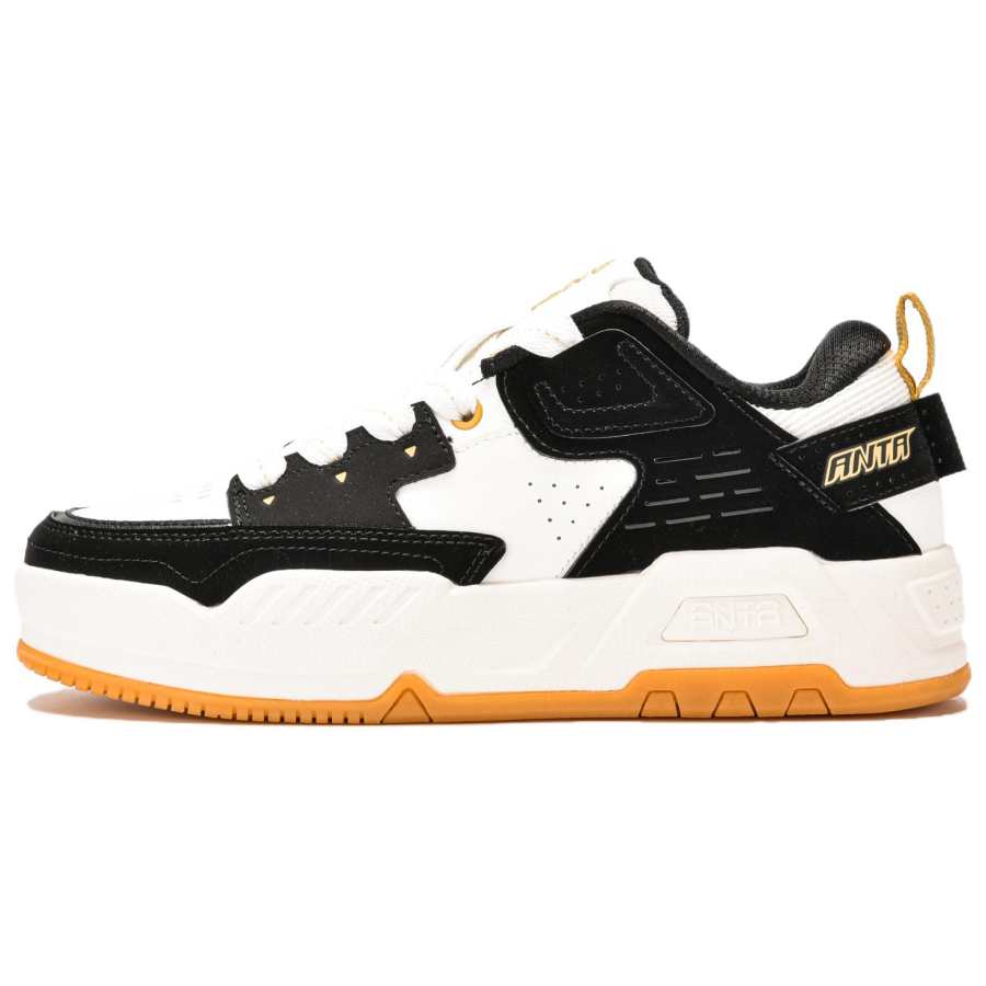 ANTA SUPERSTORE CHAOJIANTA Life Collection Slip Resistant Abrasion Resistant Low top Skateboard Shoes Men's Black White
