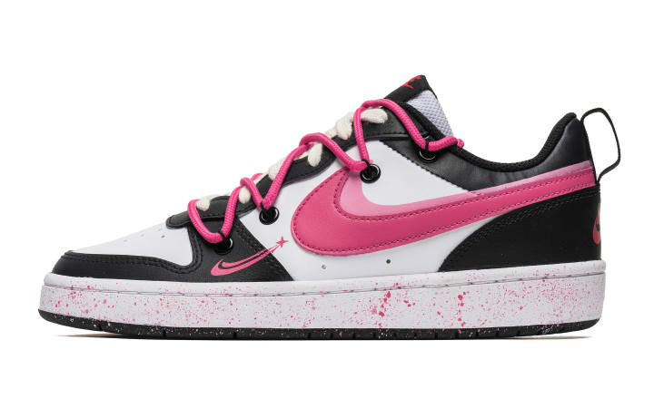 Nike Nike Court Borough Low 2 Low top Skateboard Shoes GS Black White Purple