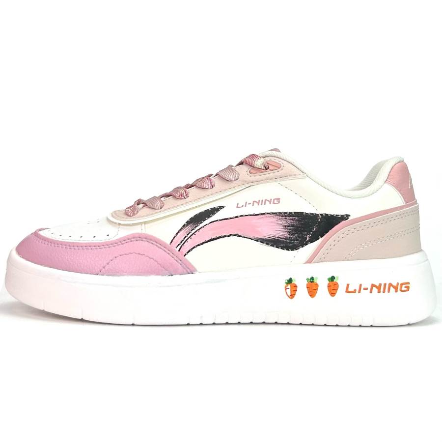 Li-Ning Li Ning Sourdough Pink Rabbit Delights Cushioning Lightweight Breathable Low top Skateboard Shoes Women's Pink