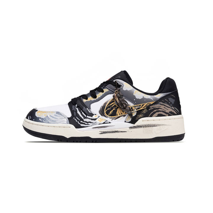 Nike Nike Full Force Low Lucifer Abrasion Resistant Low top Skateboard Shoes Men's Gray White