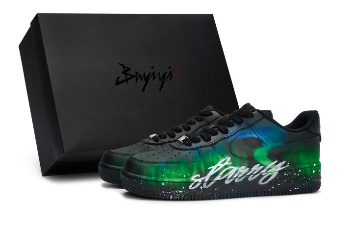 Nike Nike Air Force 1 07 811 Manufacturing, Eternal Night Galaxy Green, Special Shoe Box Slip Resistant Abrasion Resistant