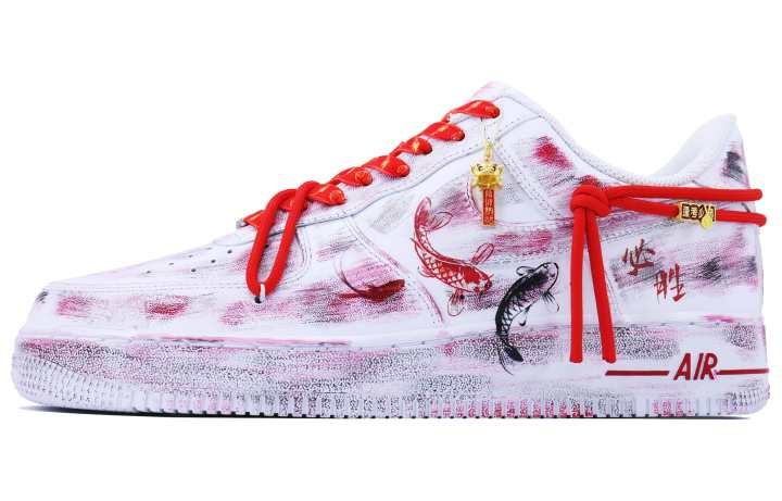 Nike Nike Air Force 1 Low Koi Fortune God SDS Cow Leather Coverage Slip Resistant And Abrasion Resistant Low top