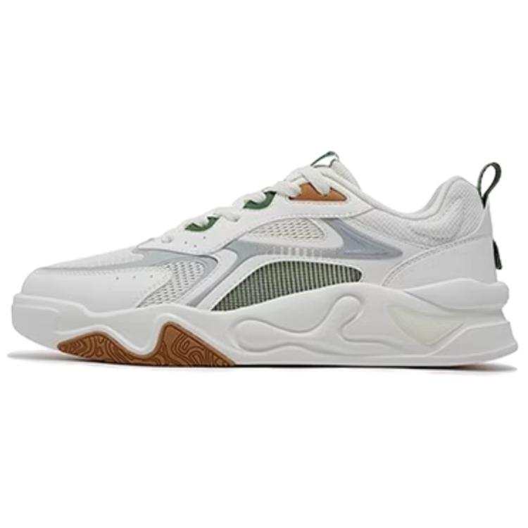 361° Slip Resistant, Abrasion Resistant, Breathable Low top Skateboard Shoes Men's White Green