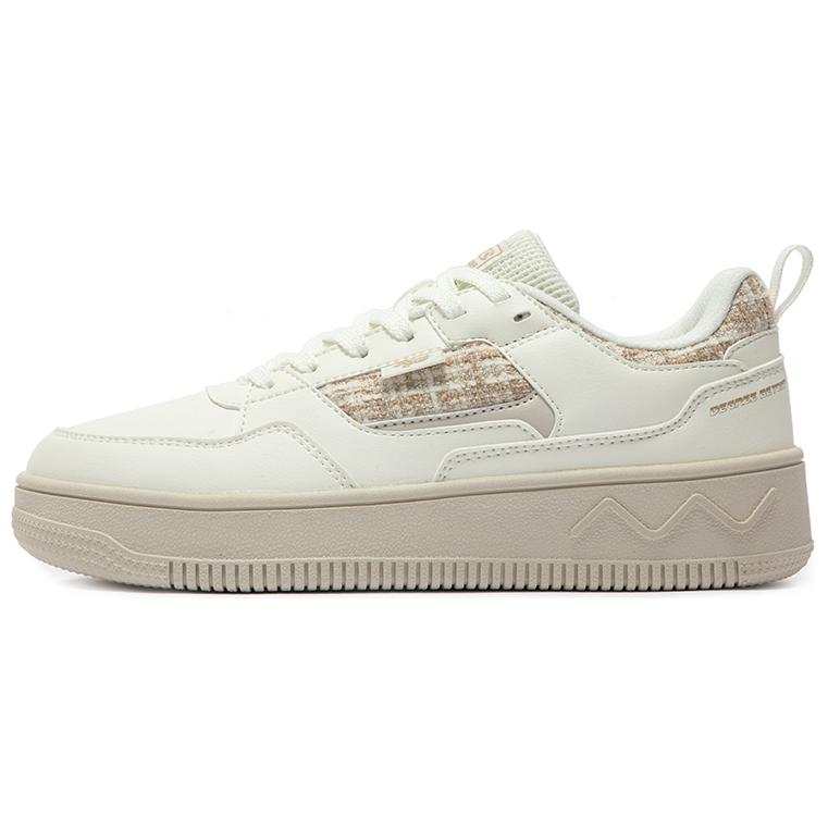 361° Rouge Fleece Lined Comfortable Versatile Thermal Abrasion Resistant Low top Skateboard Shoes Women's White Beige