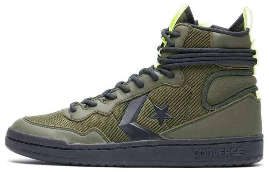 Converse Fastbreak Hi Zip Utility Volt Leather Slip Resistant Abrasion Resistant Slip Resistant Abrasion Resistant