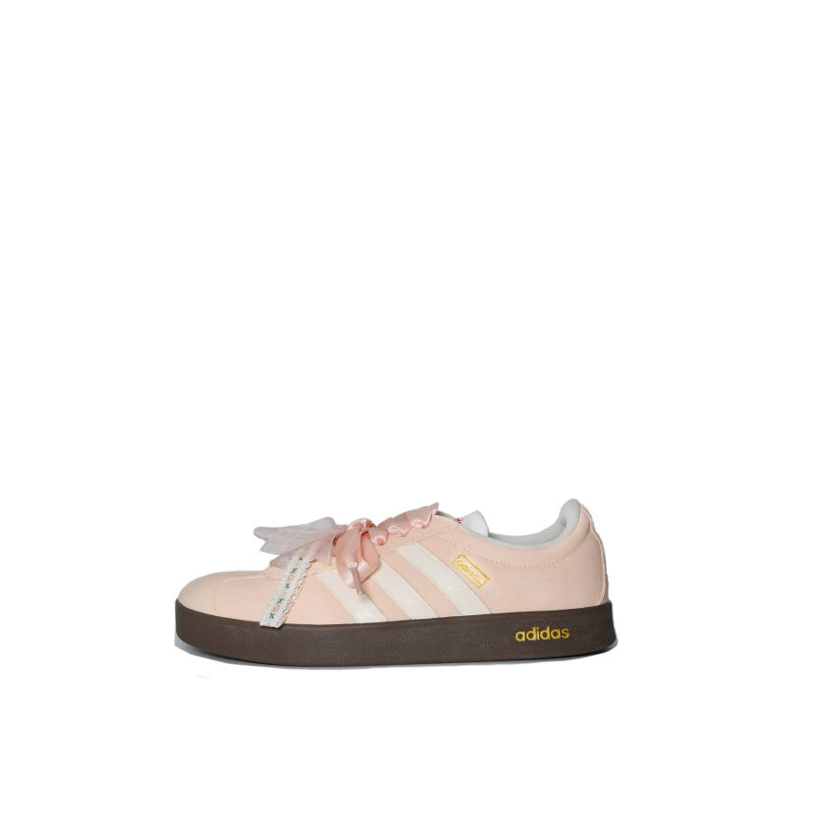 Adidas Neo VL Court 2.0 Slip Resistant Low top Skateboard Shoes Unisex White Orange