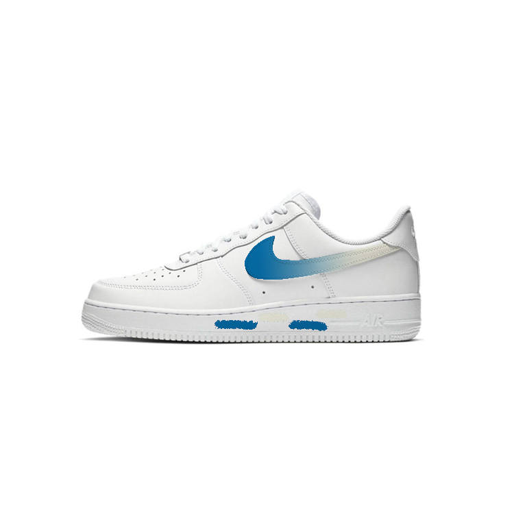 Nike Nike Air Force 1 'Triple White Yogurt Box Low top Skateboard Shoes Women's White Blue