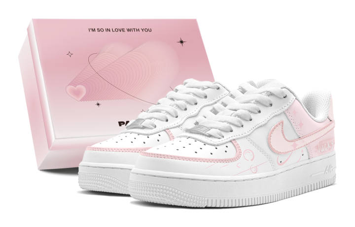 Nike Nike Air Force 1 Slip Resistant Slip Resistant Low top Skateboard Shoes Women's Pink White