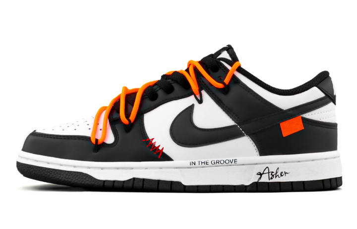 Nike Nike Dunk Shadow Hunter Gray Abrasion Resistant Low top Skateboard Shoes Unisex Black White Orange