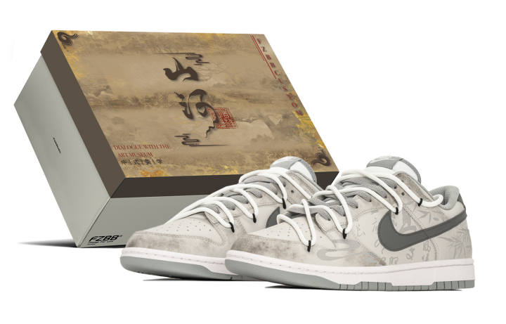 Nike Nike Dunk Chinese Style Ink Wash, Special Box, Trendy Versatile Abrasion Resistant Abrasion Resistant Low top