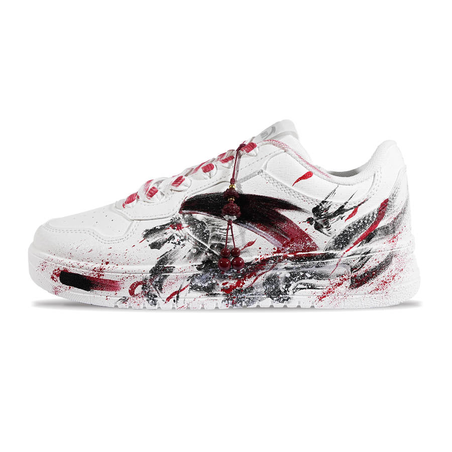 ANTA Easy Skateboard Shoes Unisex Low Top Red/Black