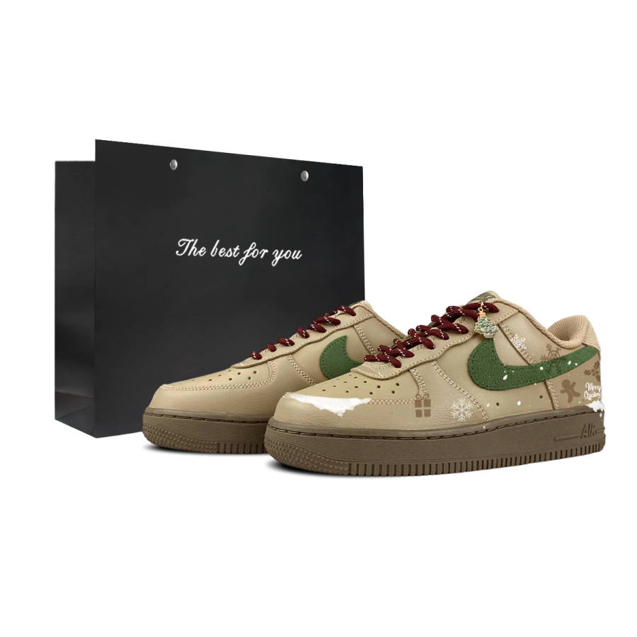 Nike Nike Air Force 1 Abrasion Resistant Low top Skateboard Shoes Unisex Wheat