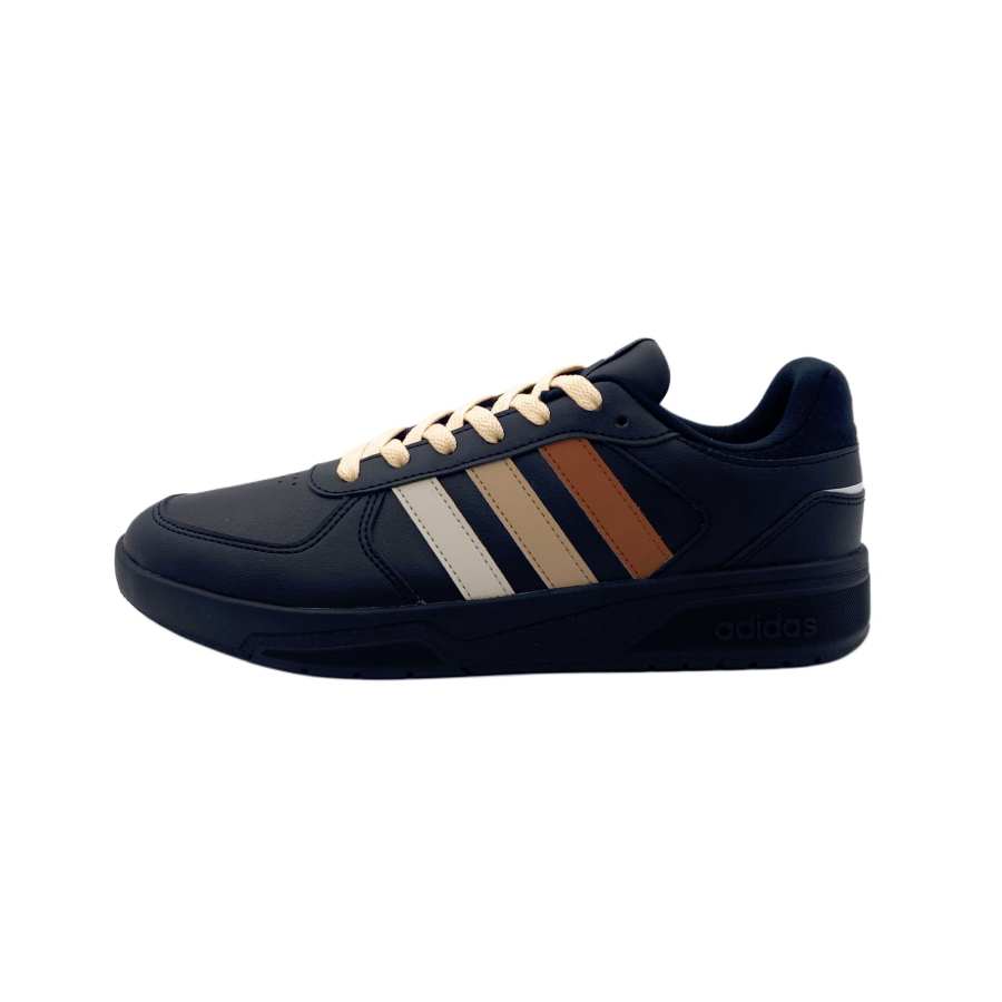 Adidas Neo Courtbeat Synthetic Leather Abrasion Resistant Low top Skateboard Shoes Unisex Black