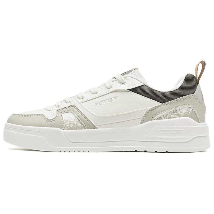 XTEP Abrasion Resistant Cushioning Abrasion Resistant Cushioning Low top Skateboard Shoes Men's Gray White