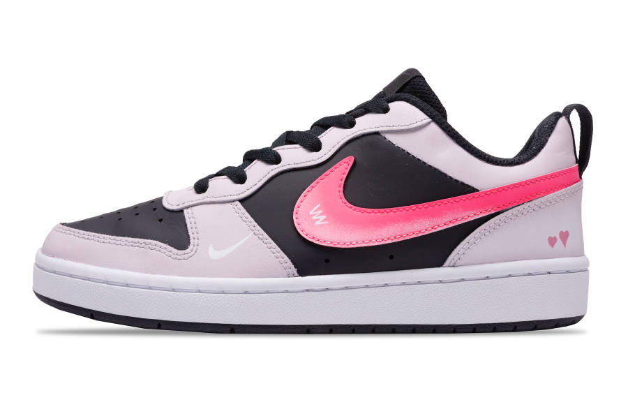 Nike Nike Court Borough Blackberry Choco Love Slip Resistant Low top Skateboard Shoes GS Black Pink