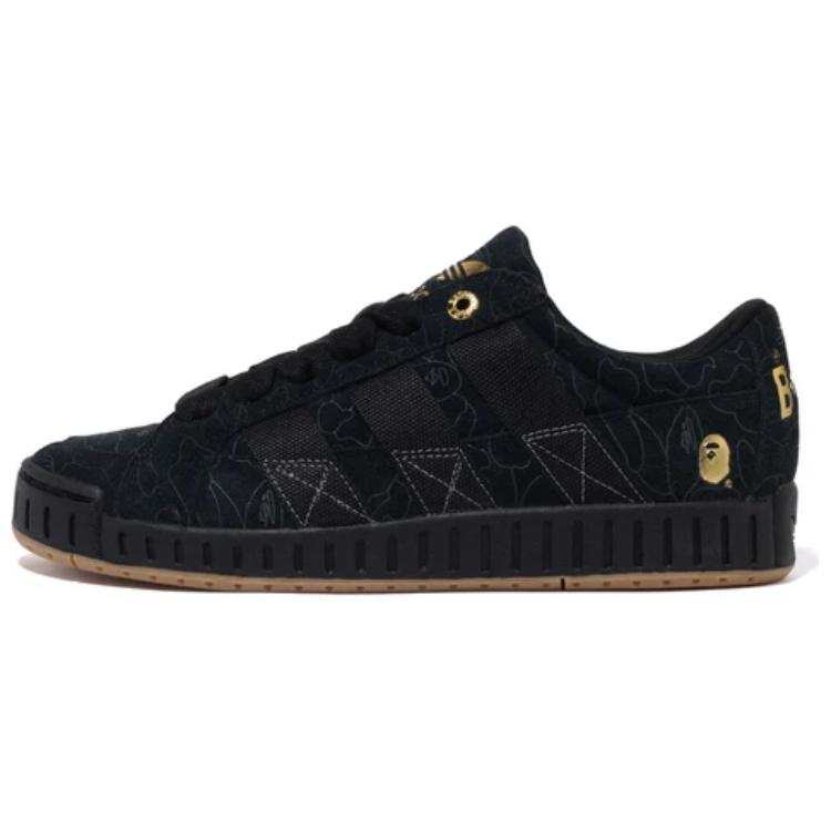 Adidas Originals BAPE BLACK x Adidas Originals NRTN Slip Resistant Abrasion Resistant Low top Skateboard Shoes Men's Black