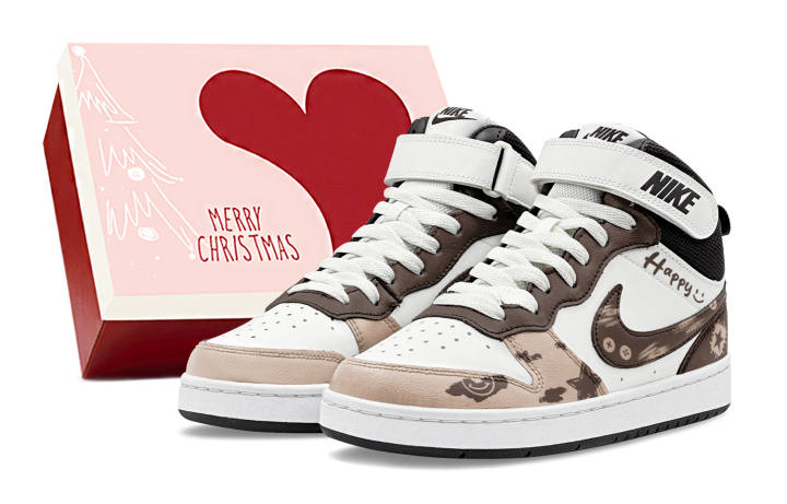 Nike Nike Court Borough 2 Buttons Cream, Couple's, Maillard Style, Fall Winter Abrasion Resistant Abrasion Resistant Mid top