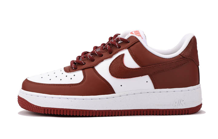 Nike Nike Air Force 1 Slip Resistant Abrasion Resistant Low top Skateboard Shoes Unisex Red White
