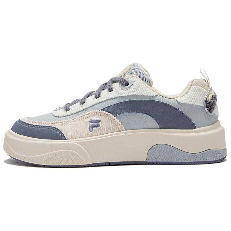 FILA FUSION STACK Abrasion Resistant Low top Skateboard Shoes Women's White Blue Gray