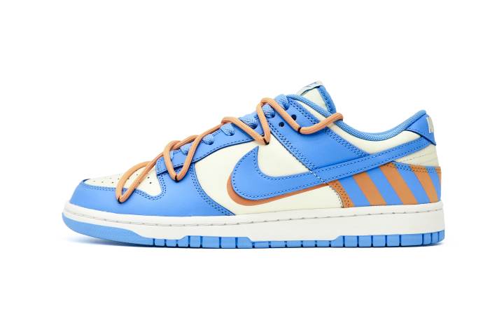 Nike Nike Dunk Abrasion Resistant Abrasion Resistant Low top Skateboard Shoes Unisex White Blue