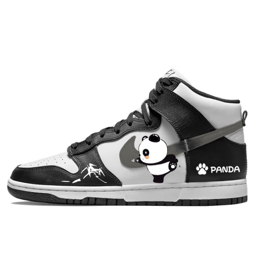 Nike Nike Dunk Slip Resistant Abrasion Resistant High top Skateboard Shoes Unisex Black/