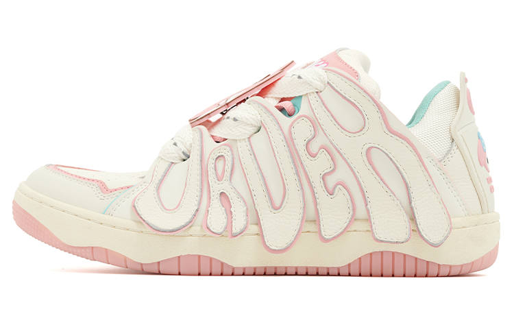 OLD ORDER x Sanrio Skater 001 My Melody Collaboration Comfortable Low top Skateboard Shoes Unisex Pink White