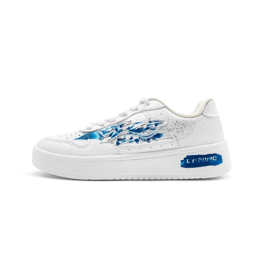 Li-Ning Li Ning Floating Boat Thermal Slip Resistant Low top Skateboard Shoes Unisex White