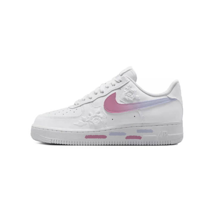 Nike Nike Air Force 1 Low Haruno Leather Slip Resistant Abrasion Resistant Low top Skateboard Shoes Women's White Pink Blue