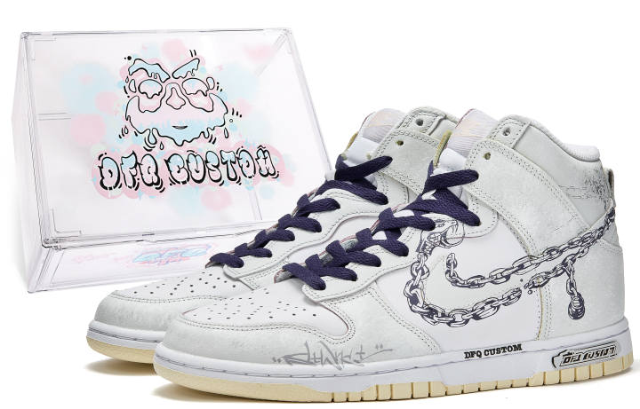 Nike Nike Dunk High Da Vinci Custom, Box, Shackles Thermal Slip Resistant Quick Dry Abrasion Resistant Balance