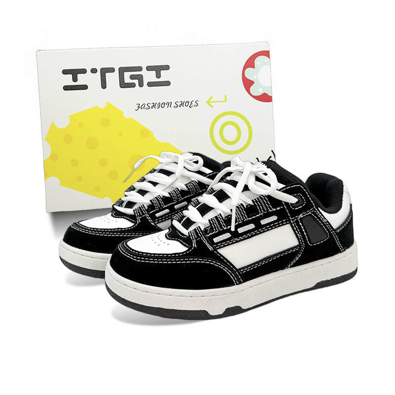 ITGI Slip Resistant Cushioning Low top Skateboard Shoes Unisex Black