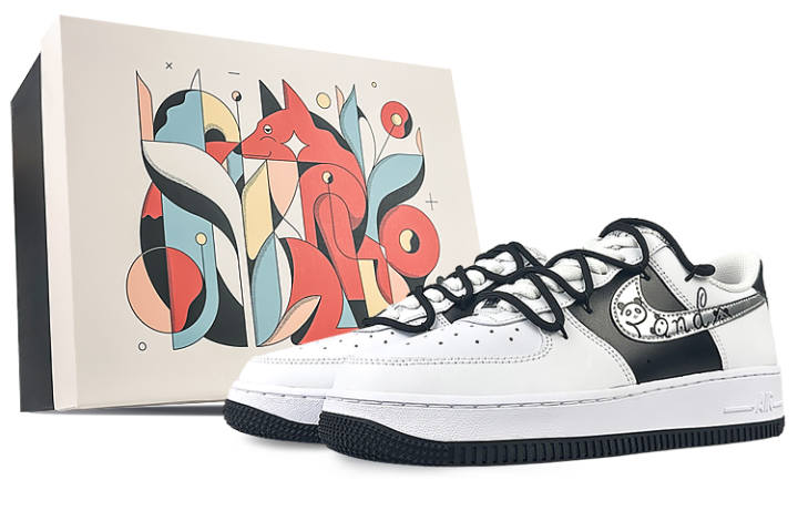 Nike Nike Air Force 1 Cushioning Abrasion Resistant Cushioning, Wear Resistant Low top Skateboard Shoes Men's Black White