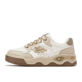 Warrior Height Increasing Lightweight Height Increasing Lightweight Low top Skateboard Shoes Women's Beige Khaki