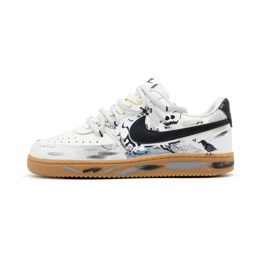 Nike Nike Court Vision Saint's Night Low top Skateboard Shoes Men's White Gray