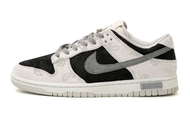Nike Nike Dunk Low Retro PRM Low top Skateboard Shoes Men's Black White Gray