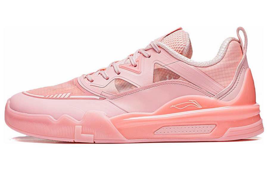 Li-Ning Li Ning LINGTENG Non slip Lightweight Low top Skateboard Shoes Men's Light Smoke Pink