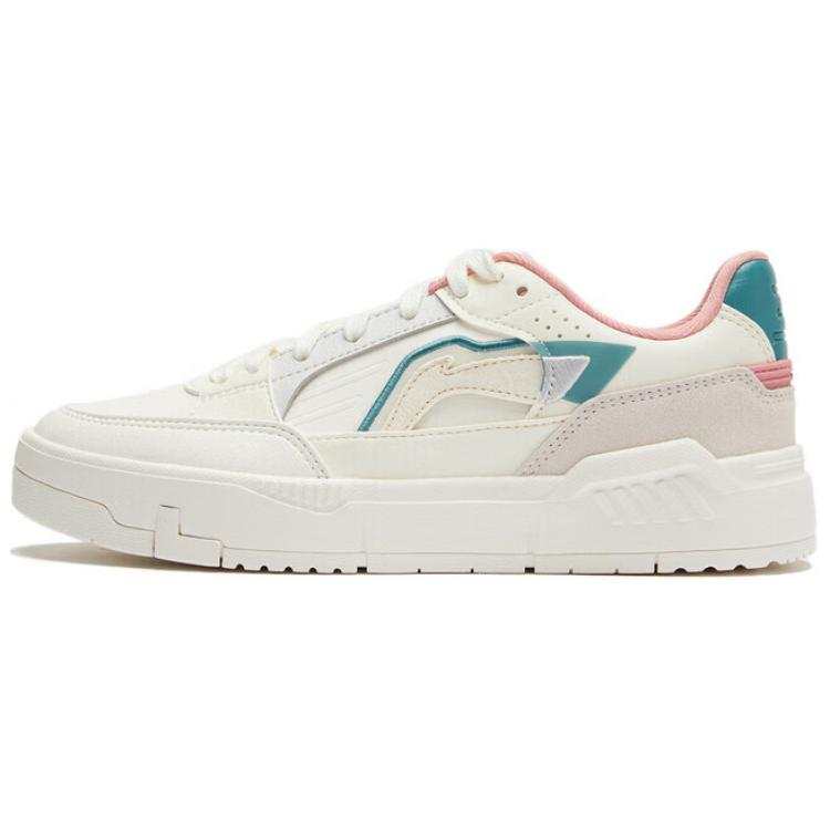 Li-Ning Li Ning Common 80s Slip Resistant Abrasion Resistant Low top Skateboard Shoes Women's White Green
