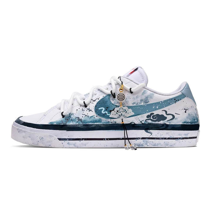 Nike Nike Court Legacy Pattern Cloud Feather Slip Resistant Abrasion Resistant Slip Resistant Abrasion Resistant Low top